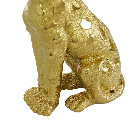 Gold Glam Leopard Sculpture Set